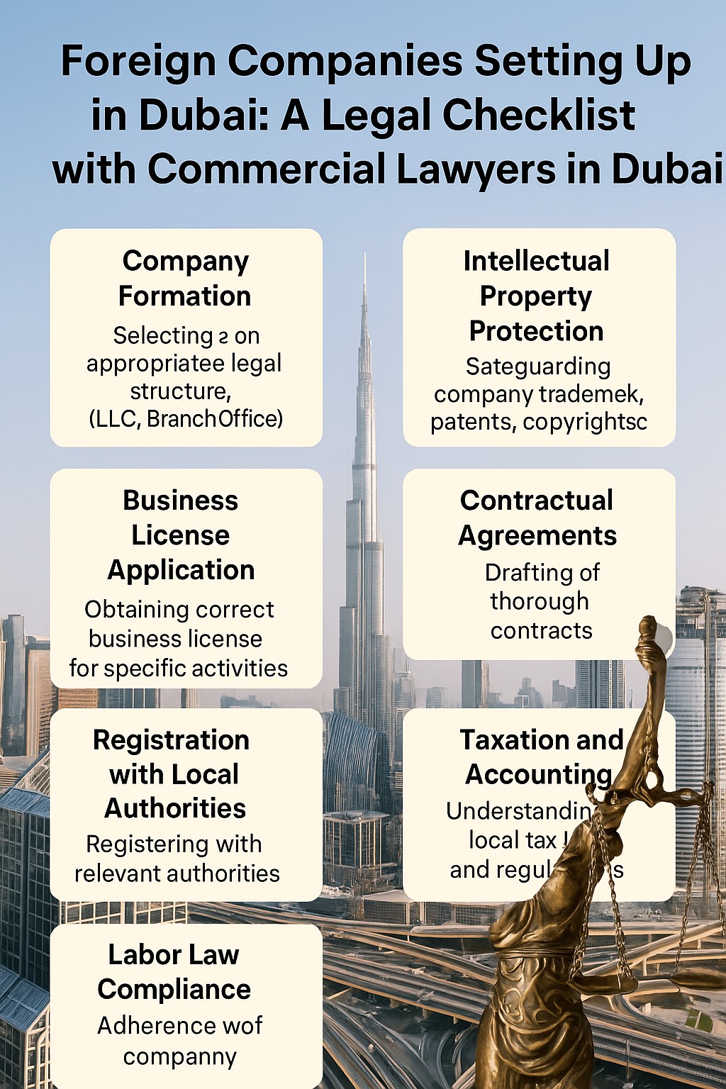 Foreign Companies Setting Up in Dubai: A Legal Checklist with Commercial Lawyers in Dubai