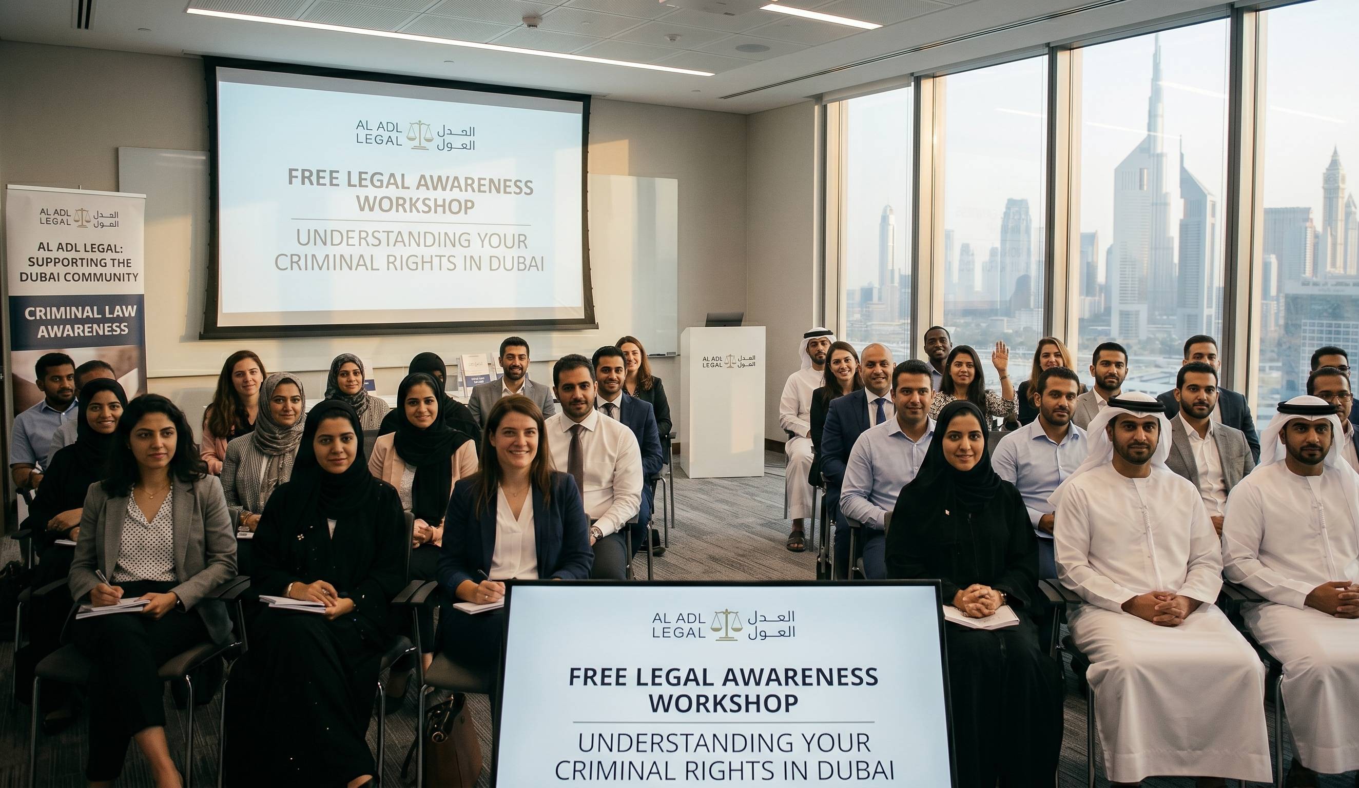 Al Adl Legal Supports the Dubai Community with Free Legal Awareness Workshops on Criminal Rights